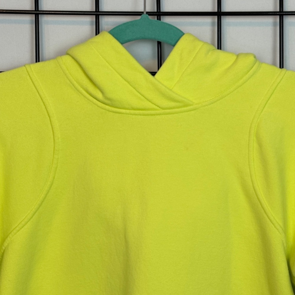 Lululemon Loungeful Cropped Hoodie Womens 6 Electric Lemon Activewear Athleisure - Picture 3 of 9
